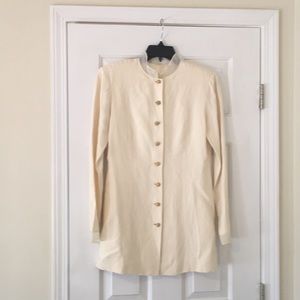 Dana buchman silk and linen vintage coat